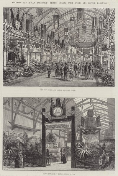 植民地とインドの展覧会、イギリス領ギアナ、西インド諸島、およびイギリスホンジュラス 作： Frank Watkins